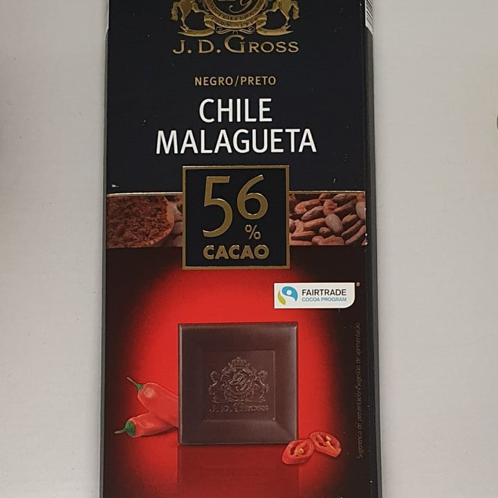 photo of J. D. Gross Chocolate Chile Malagheta 56% shared by @mariencd on  09 Jun 2020 - review