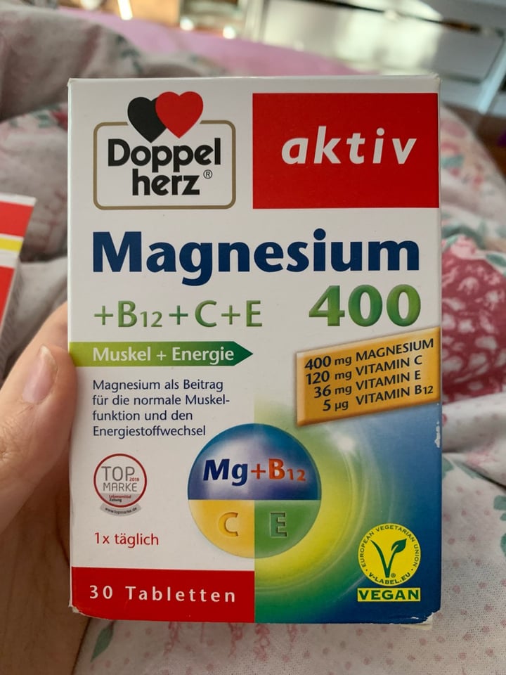 photo of Doppelherz Vegan Magnesium Supplement shared by @alarathevegan on  09 Dec 2019 - review