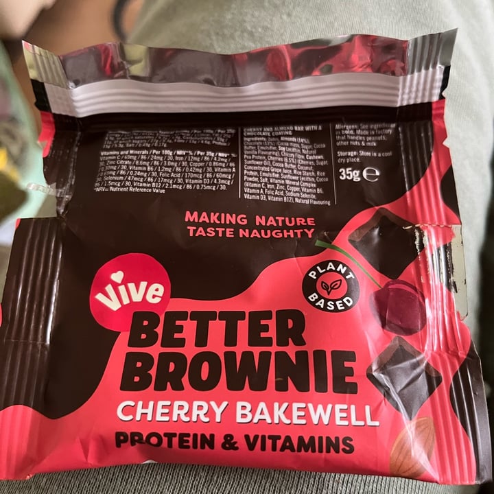 review photo of Vive Better Brownie Cherry Bakewell shared by @blackpoolbelle on 11 Apr 2022 - review