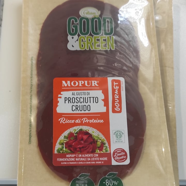 photo of Good & Green Affettato di mopur al gusto di prosciutto crudo shared by @vmattia1994 on  27 Jul 2022 - review