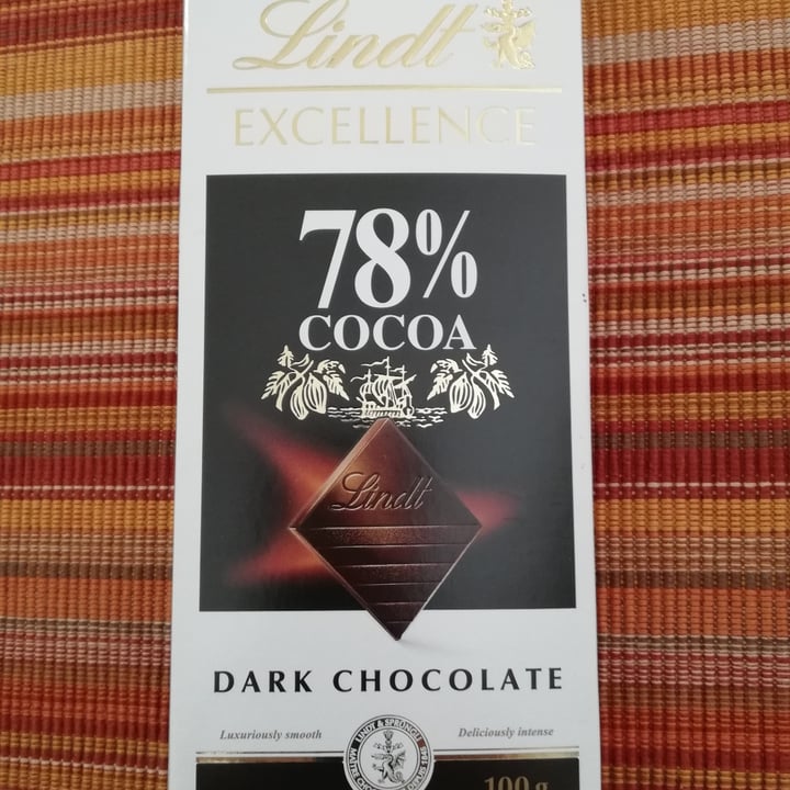 photo of Lindt Excellence 78% shared by @mrsvegan3a on  29 Nov 2020 - review