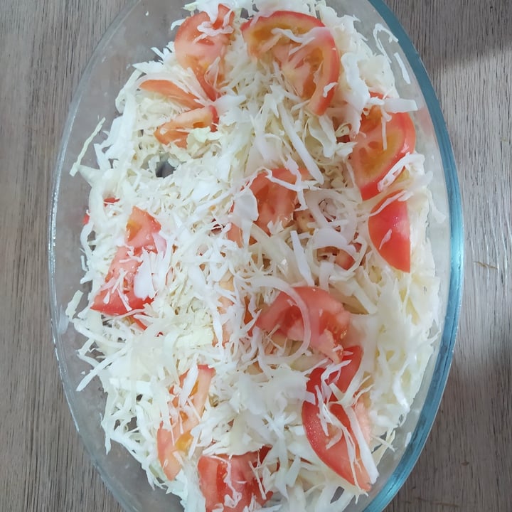 review photo of Santuário Ecológico Rancho dos Gnomos salada de repolho com tomate e cebola shared by @alanasouza on 01 May 2022 - review