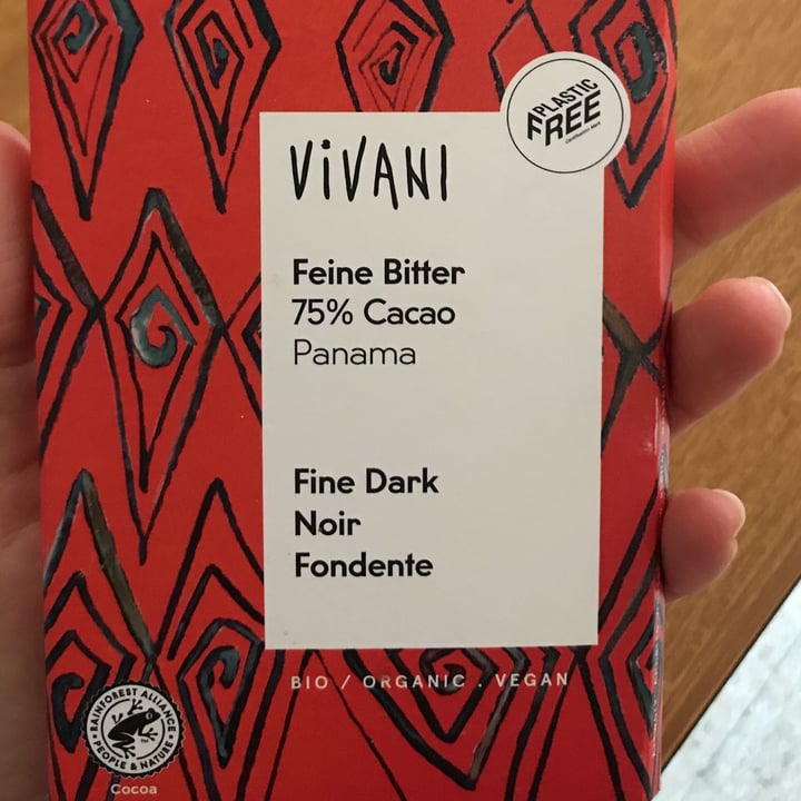 review photo of Vivani Feine bitter 75%cacao Panama shared by @miliz on 30 Dec 2021 - review