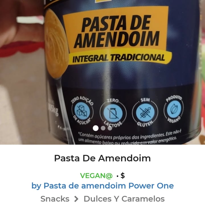 photo of Power One Pasta De Amendoim shared by @andrebrozio on  17 Apr 2022 - review