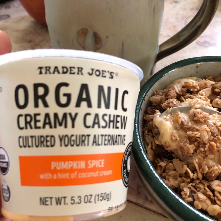 photo of Trader Joe's Organic Creamy Cashew Cultured Yogurt Alternative: Pumpkin Spice shared by @allycat38 on  30 Oct 2021 - review