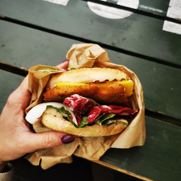 review photo of VBurger Camden Seitan Schnitzel Burger shared by @peej on 15 Oct 2020 - review