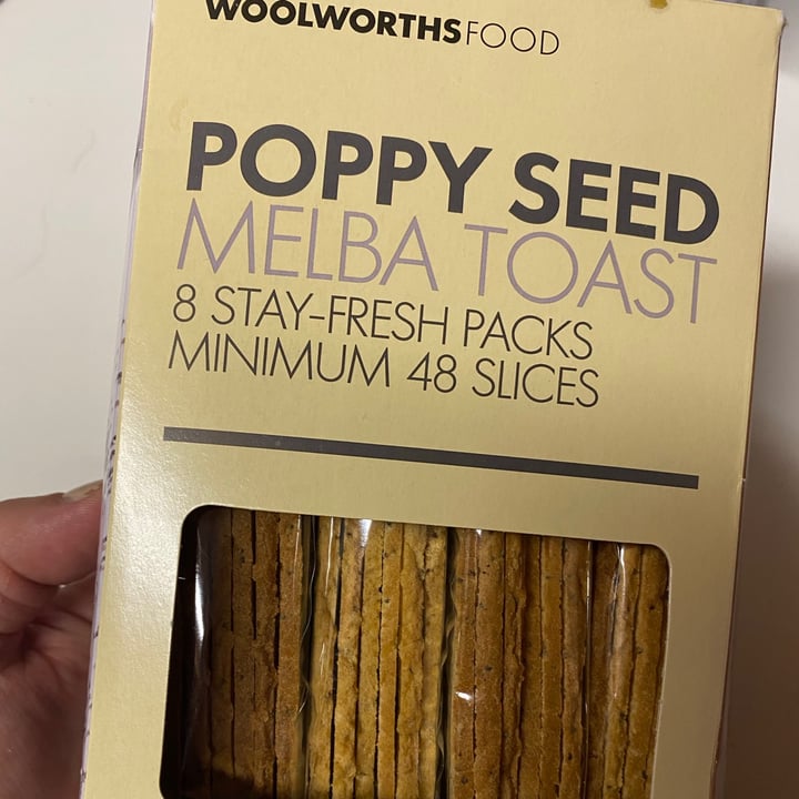photo of Woolworths Food Poppy Seed Melba Toast shared by @bianca1701 on  18 Dec 2020 - review