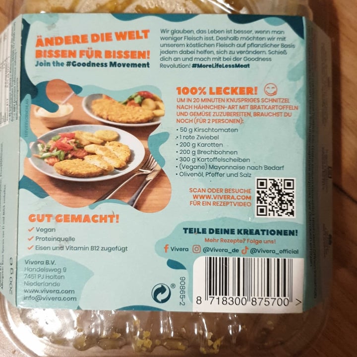 review photo of Vivera Knuspriges Schnitzel Hähhchen-art shared by @tardie42 on 19 Nov 2022 - review
