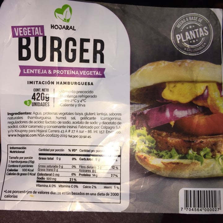 review photo of Hojaral Burguer de lentejas shared by @isavans1 on 13 May 2021 - review