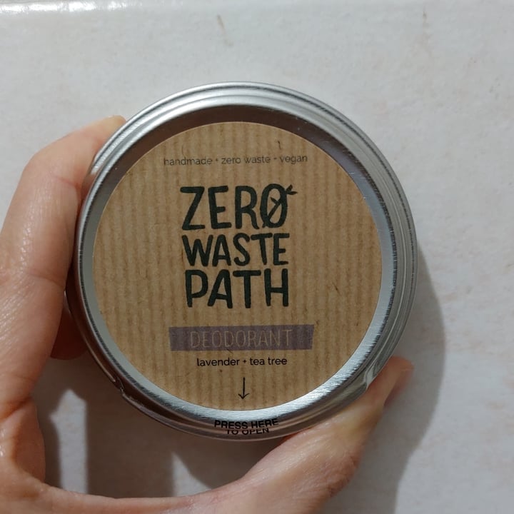 photo of Zero Waste Path Deodorant lavander + tea Tree shared by @eleonorabarbieri on  17 Nov 2022 - review