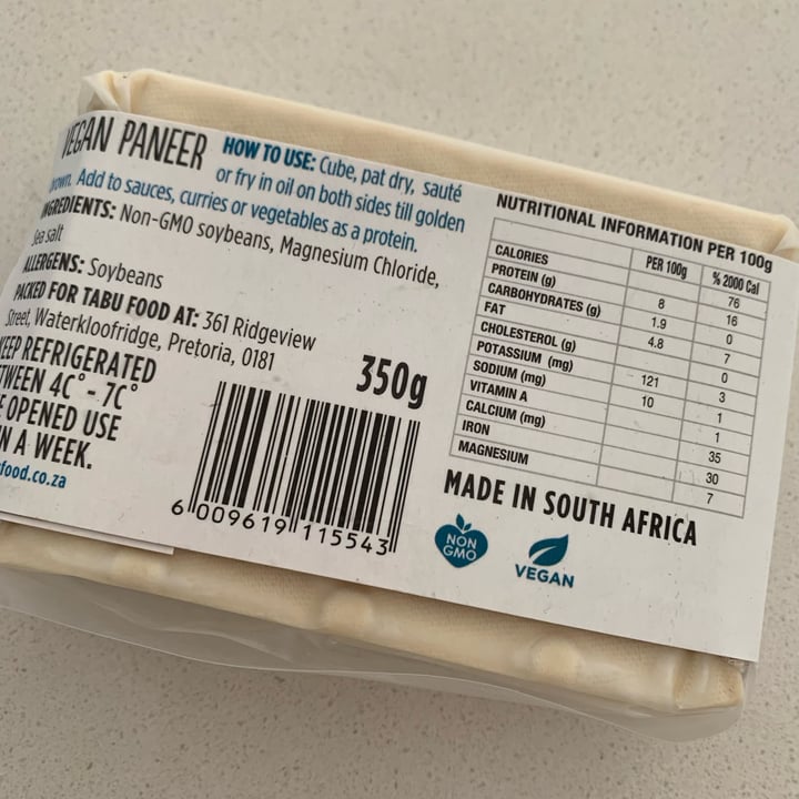 photo of Tabu Paneer shared by @mestrydom on  14 Nov 2021 - review