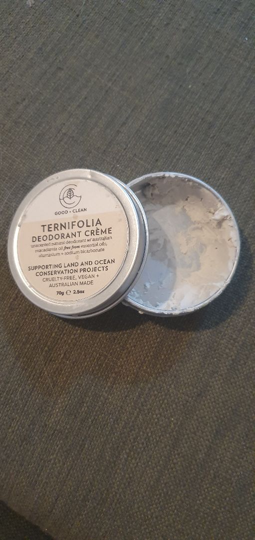 photo of Good + Clean Ternifolia Deodorant Creme shared by @ironicminimalist on  17 Aug 2019 - review