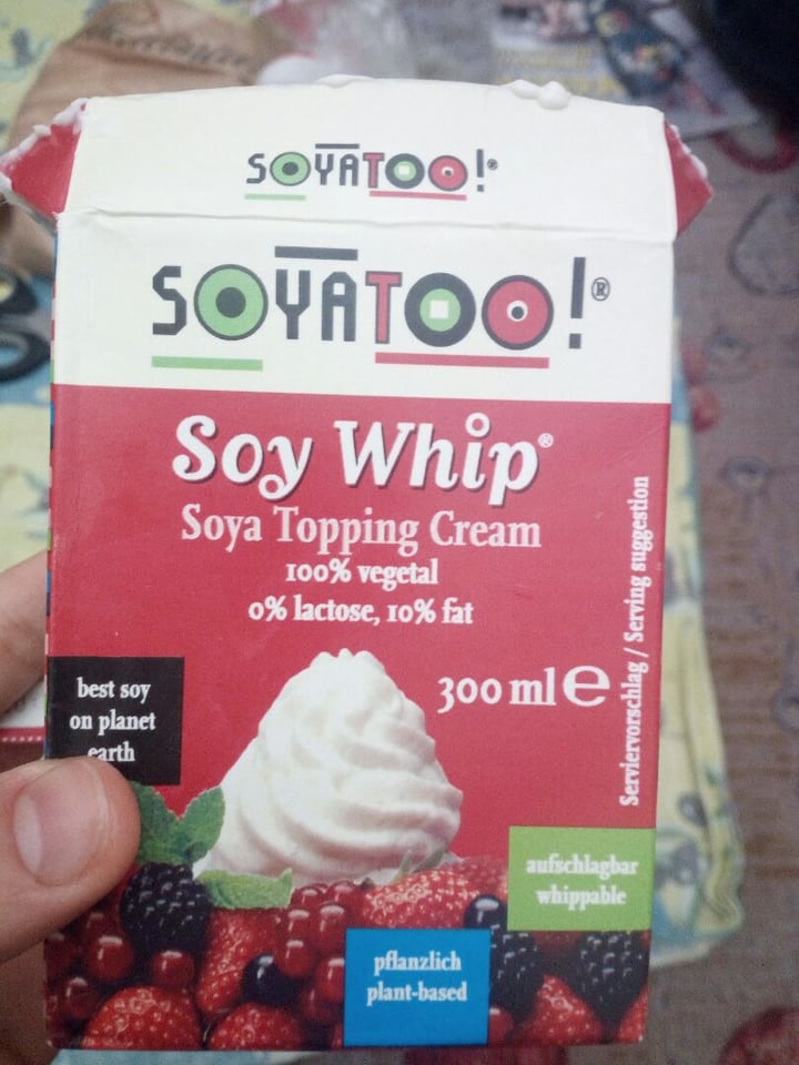 photo of Soyatoo! Soy Whip Soy Topping Cream shared by @itsmichelakalos on  24 Feb 2020 - review