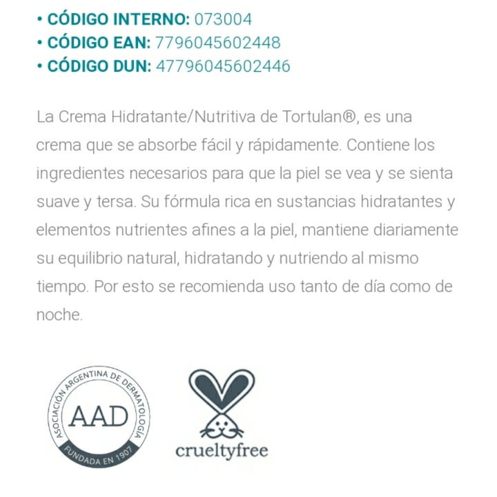 review photo of Tortulan Crema Hidratante Nutritiva shared by @ivibartlett on 12 Apr 2021 - review
