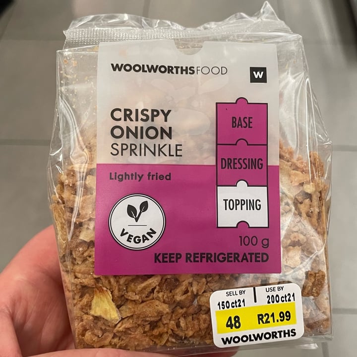 photo of Woolworths Food Crispy onion Sprinkle shared by @lelo21 on  08 Oct 2021 - review