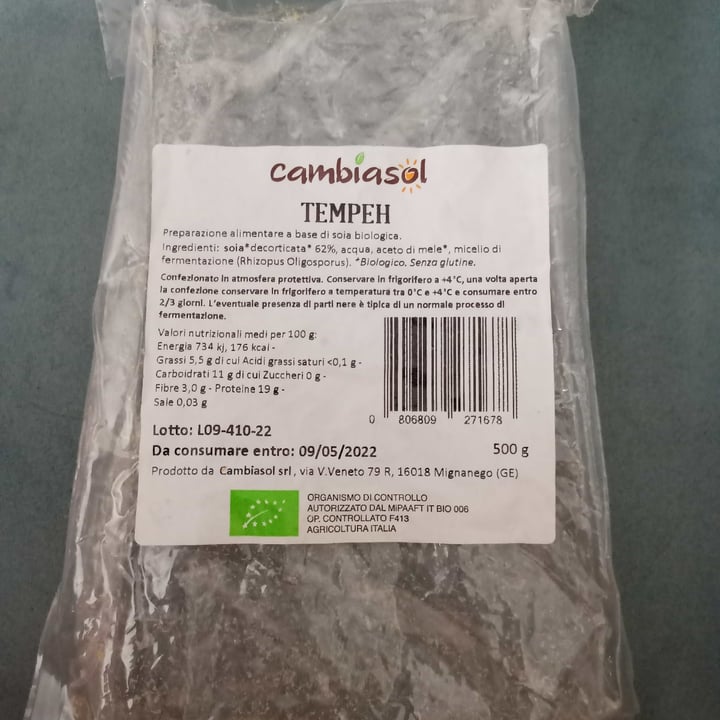 photo of Cambiasol Tempeh shared by @alepepe on  26 Jun 2022 - review