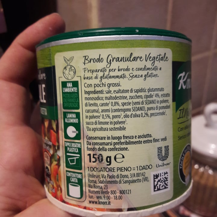 photo of Knorr Brodo granulare vegetale shared by @giuliacarosio on  07 Aug 2021 - review