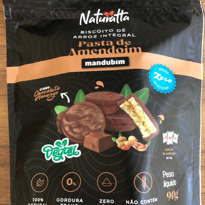 photo of Naturata Biscoito de Arroz Integral com cobertura de chocolate amargo shared by @rezitta on  25 Jun 2022 - review