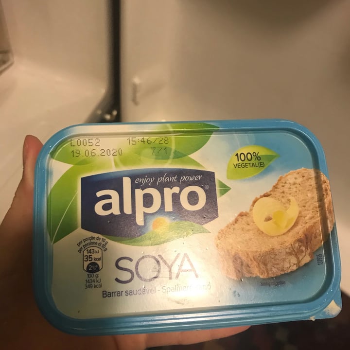 photo of Alpro Soya butter shared by @vegandumbo on  27 Apr 2020 - review