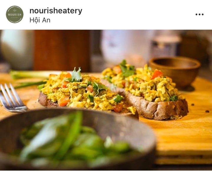 review photo of NOURISH eatery Pesto scrambled tofu on rye toast shared by @ariellemma on 11 Mar 2020 - review