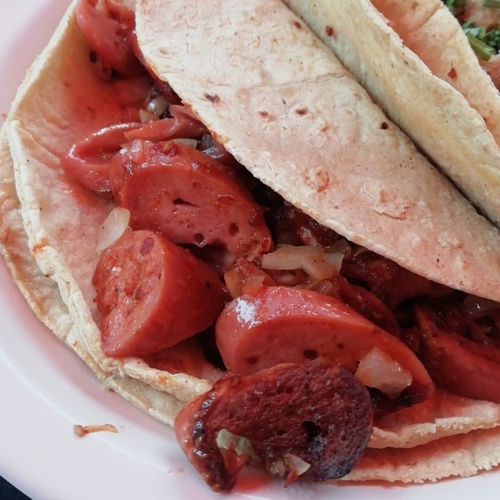photo of Veganísimo Loncheria Vegana Taco salchicha shared by @naynaynay on  02 Jul 2021 - review