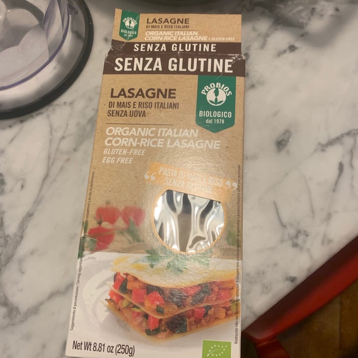 photo of Probios lasagne di mais e riso italiani senza uova shared by @mamy on  29 Aug 2021 - review