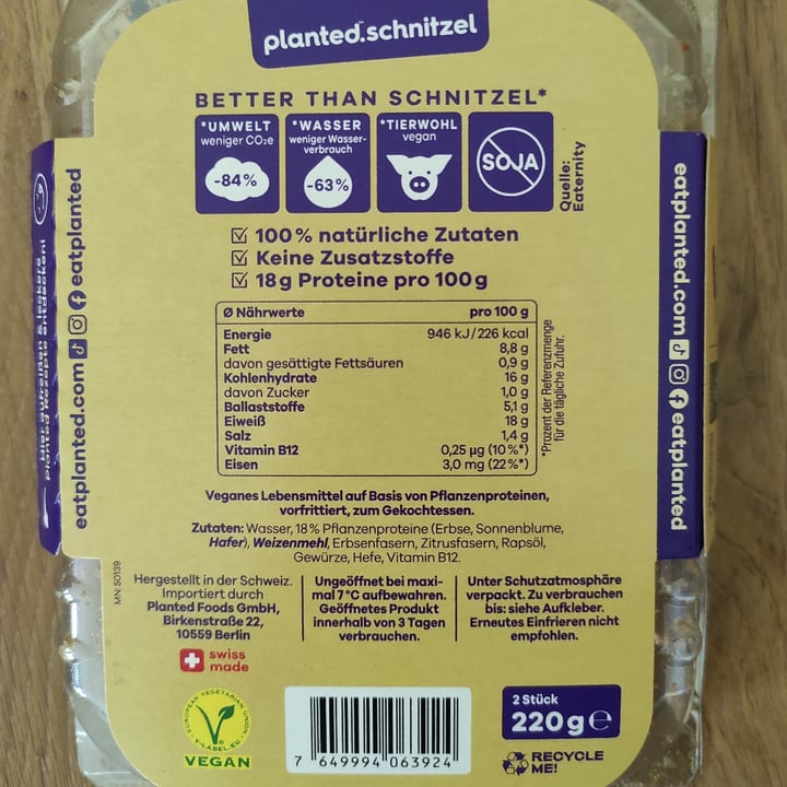 photo of Planted Planted.schnitzel shared by @edosalmo on  20 Aug 2022 - review