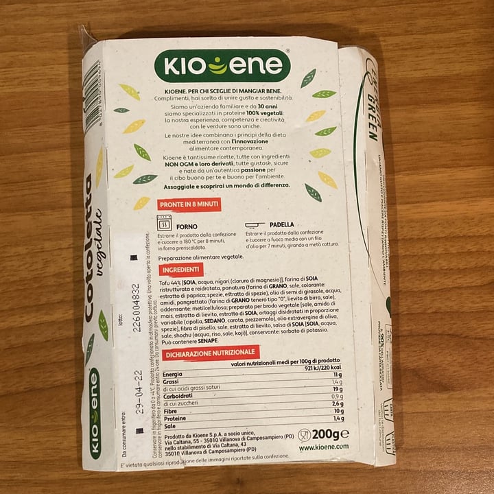 review photo of Kioene Cotoletta vegetale shared by @rukia on 03 Apr 2022 - review