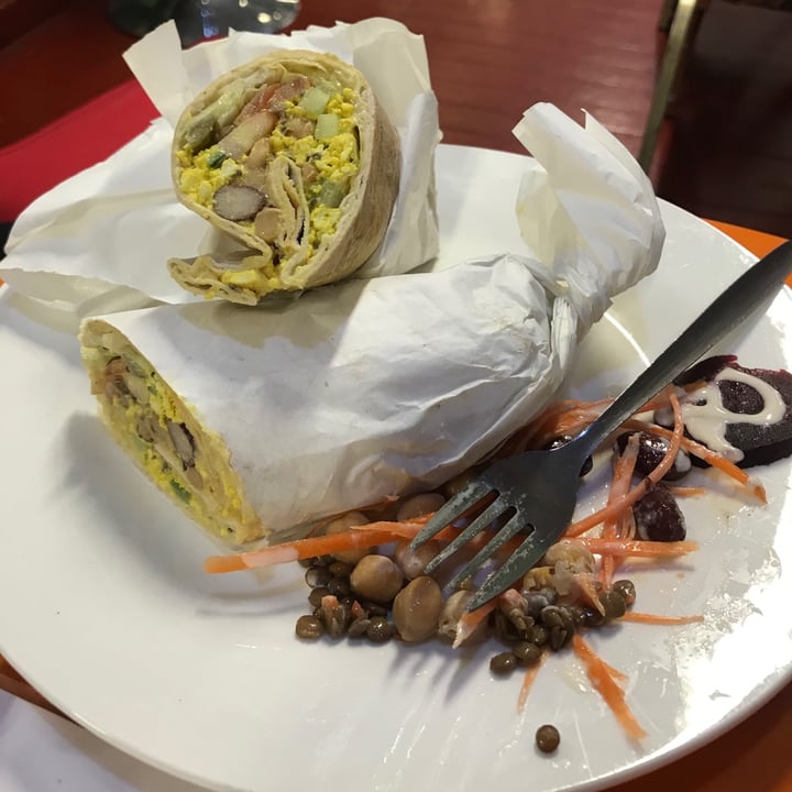 photo of Manchester Vegan Cafe and Wellbeing Centre Protein Power Boost Wrap shared by @zakoc on  22 Aug 2020 - review