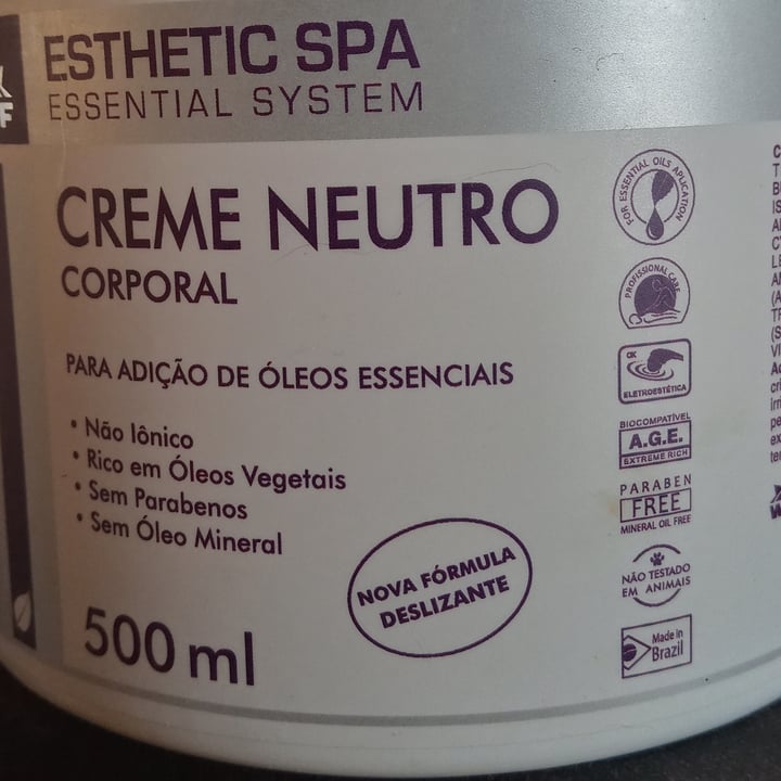 photo of Wnf vegana Creme Neutro Corporal shared by @ritaschimeneck on  16 Apr 2022 - review