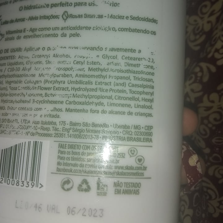 review photo of Skala Desodorante Corporal Laite de Arroz e Rosas shared by @brunacunha on 13 Dec 2021 - review