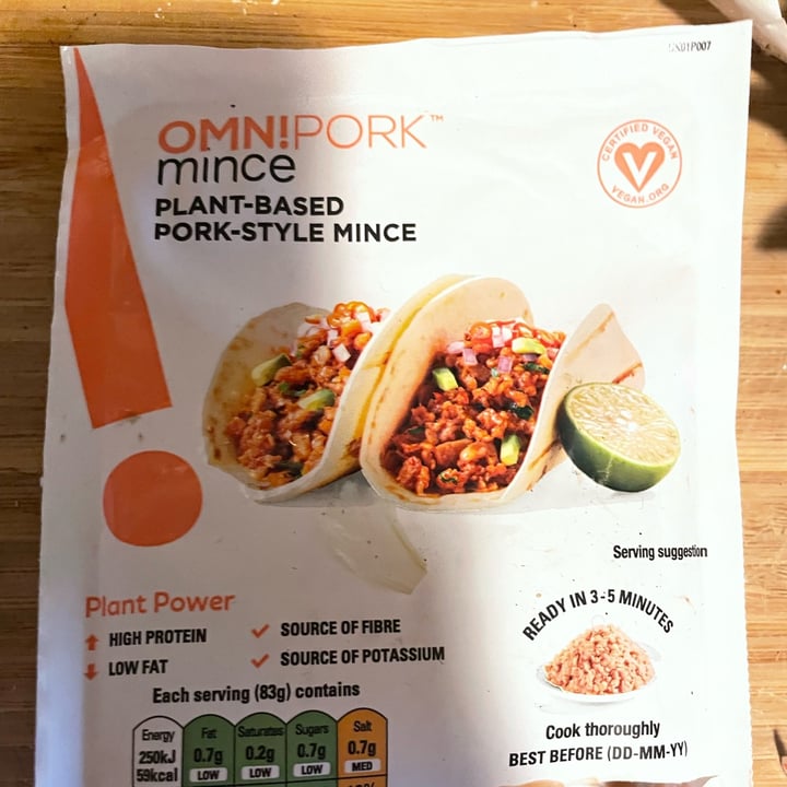 photo of Omn!Pork Plant Based Mince shared by @zinz on  27 Nov 2022 - review