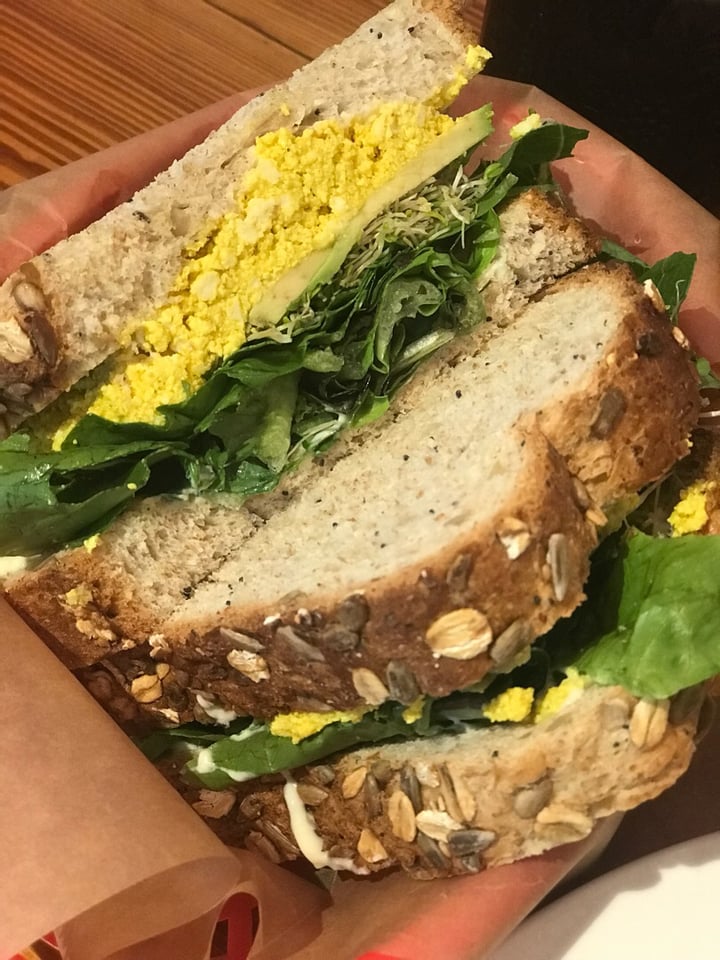 review photo of Southern Roots Filling Station Tofu Salad Sandwich shared by @bveggie on 20 Jul 2018 - review