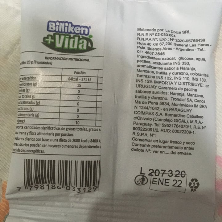 photo of Billiken Billiken +Vida Gomitas Veganas shared by @ingridd on  11 Sep 2020 - review