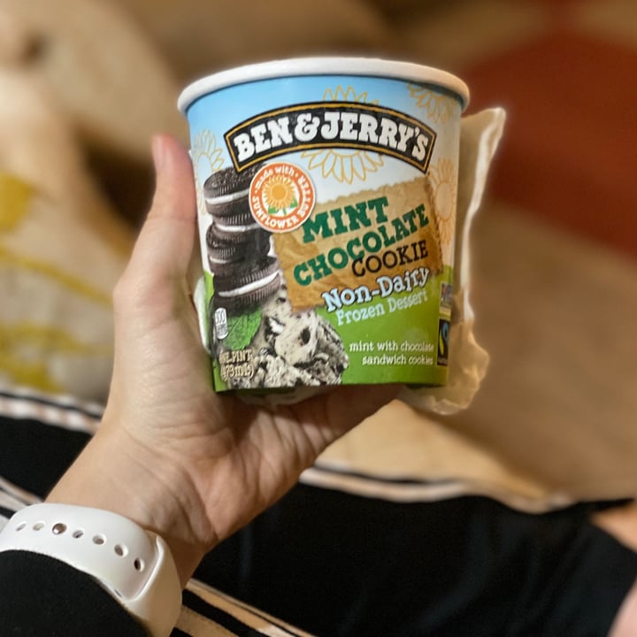 photo of Ben & Jerry's Mint Chocolate Cookie Non-Dairy Frozen Dessert shared by @vegankenji on  24 Oct 2020 - review