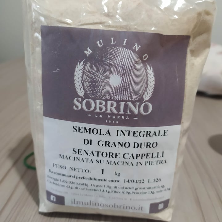 photo of Mulino sobrino Semola Di Grano Duro Integrale Senatore Cappelli shared by @francepag on  31 Mar 2022 - review