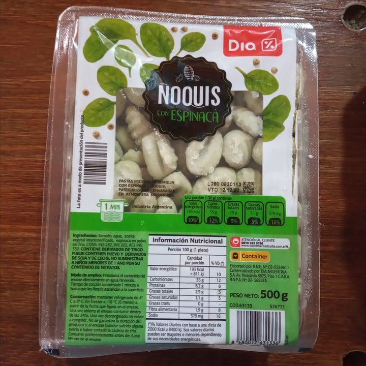 review photo of Dia% ñoquis de espinaca shared by @anaferreyra on 28 Oct 2022 - review