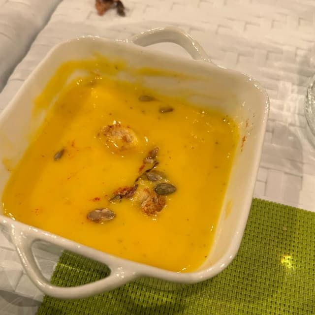 Photo of the dish “crema di pomodorini gialli”
