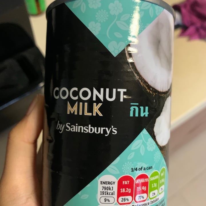 photo of Sainsbury's Coconut milk shared by @turtleisland on  02 Jan 2021 - review