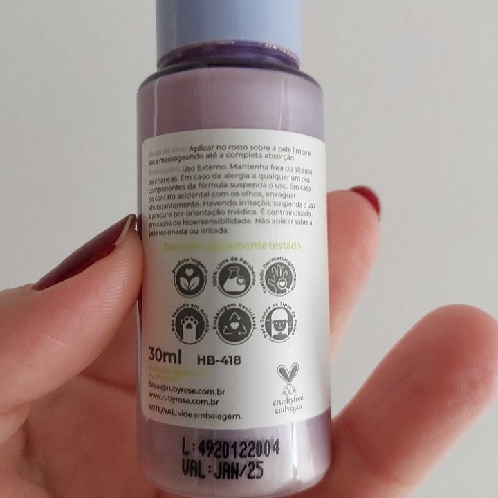 review photo of RubyRose Sérum Glow shared by @guizardialine on 05 Nov 2022 - review