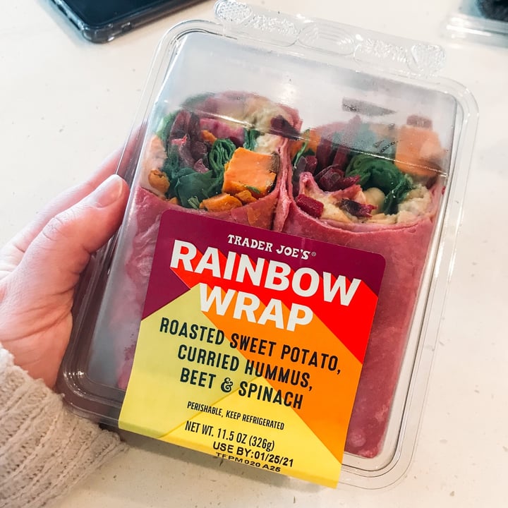 photo of Trader Joe's Rainbow wrap shared by @cheerfulchickpea on  13 Feb 2021 - review