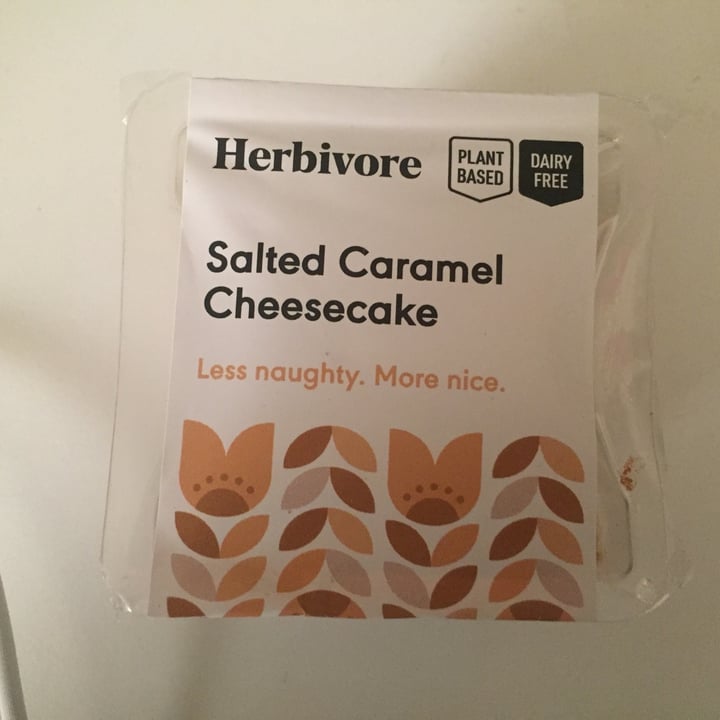 photo of Herbivore Salted caramel cheesecake shared by @vibrantvegan on  06 Aug 2022 - review