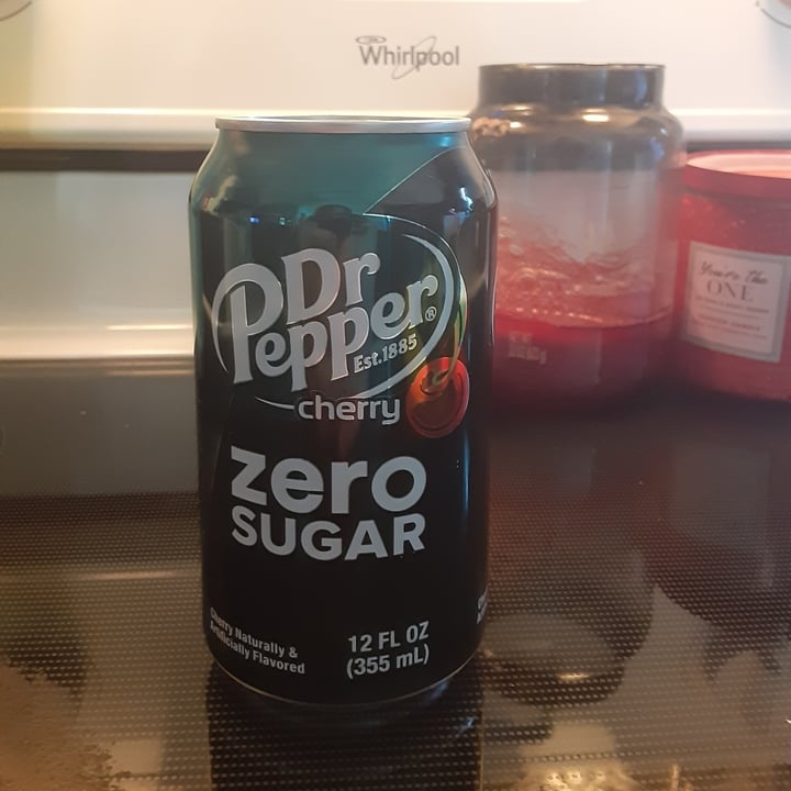 photo of Dr Pepper Cherry Zero Sugar shared by @veganfta on  22 Aug 2021 - review
