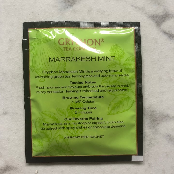 photo of Gryphon Tea Co Gryphon Marrakesh Mint shared by @consciouscookieee on  30 Oct 2020 - review