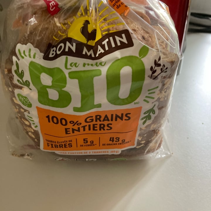 photo of Bon matin La Mie Bio 100% Grains Entiers shared by @vieveg on  17 Jun 2022 - review
