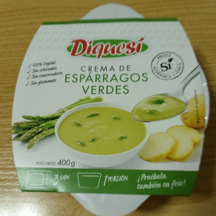 photo of Diquesí Crema de espárragos verdes shared by @titoherbito on  05 Jan 2021 - review