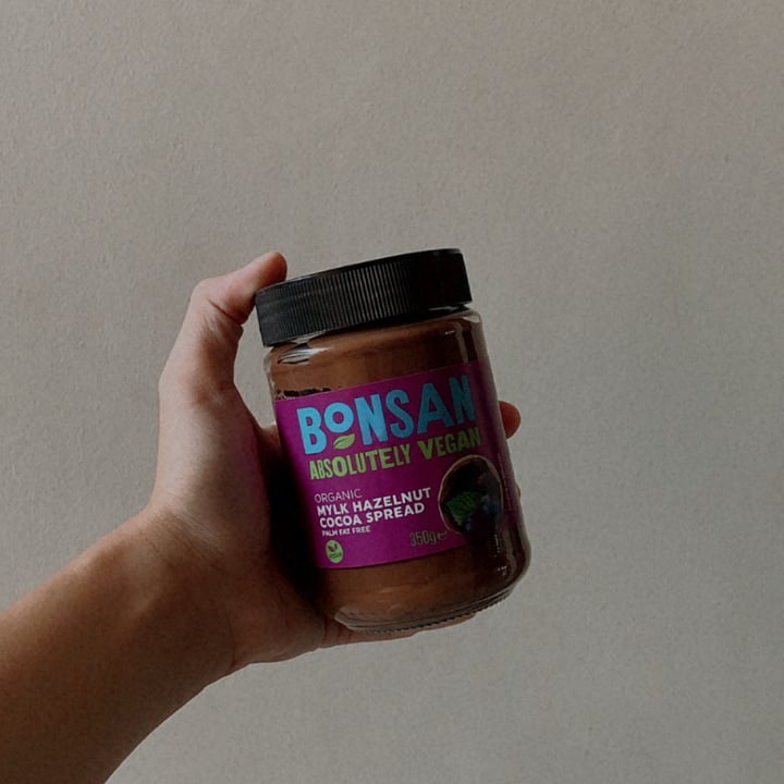 photo of Bonsan mylk hazelnut cocoa spread shared by @nutsfortheearth on  31 Dec 2020 - review