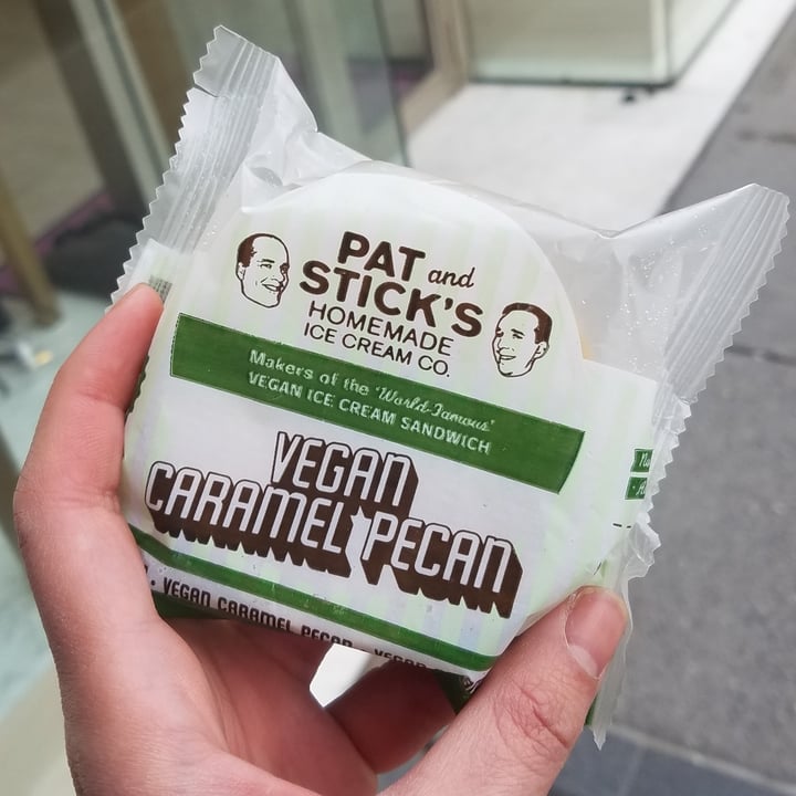 photo of The Pat and Stick Homemade Co. Vegan Caramel Pecan Ice Cream Sandwich shared by @margaricafridays on  08 Oct 2020 - review
