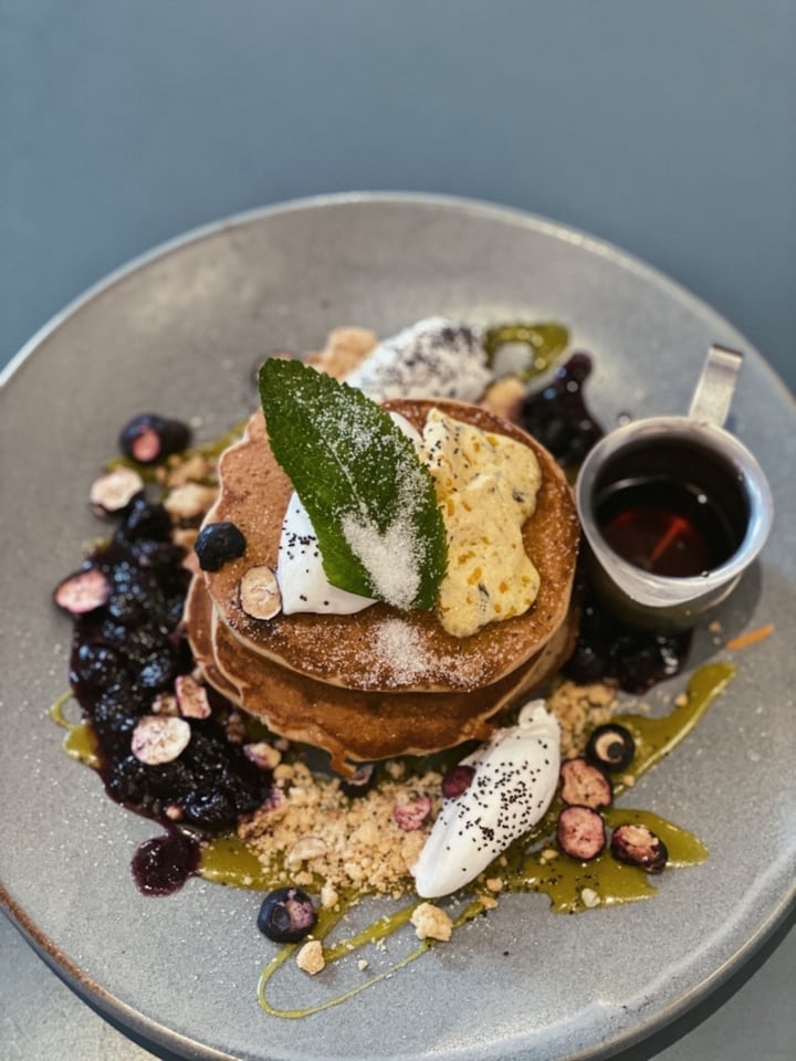 review photo of Yonder Blueberry & Lemon Pancakes shared by @vegville on 03 Jan 2020 - review