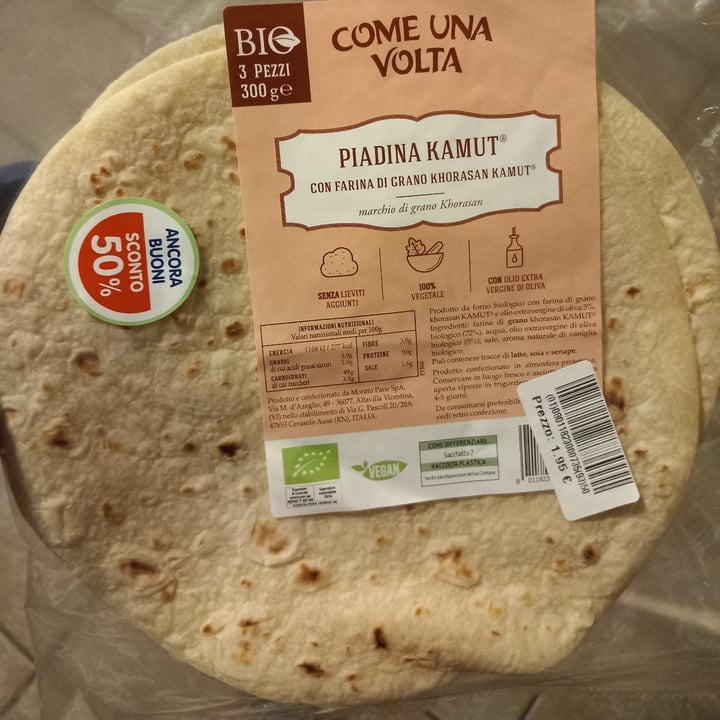 photo of Come una volta Piadina Kamut shared by @fabimico on  22 Sep 2022 - review